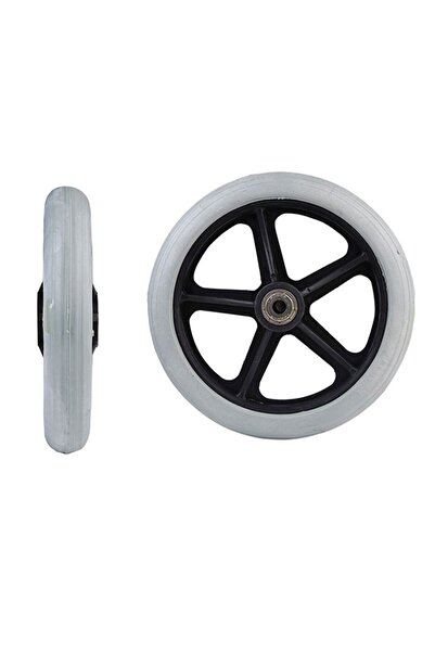 Choice 7inch-Grey 6/7/8 Inch Wheels Smooth Flexible Heavy Duty Wheelchair Fro...