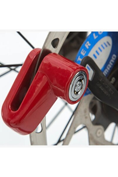 Choice قفل أحمر مضاد للسرقة لدراجة كهربائية وقفل قرص فرامل مع سلك فولاذي للدر...