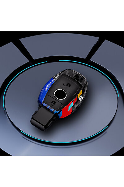 Choice5 2 btn carbon blue 2 3 Butt ABS Car Remote Key Case Cover For Mercedes...