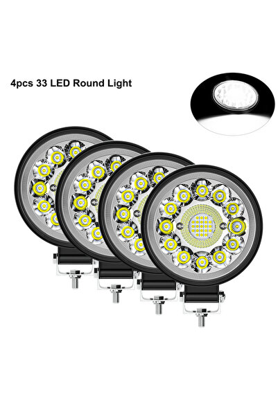 Choice1 4 مصابيح عمل 99 واط، قطعتان، 4 قطع من شريط إضاءة LED 4 بوصة 99 واط، م...