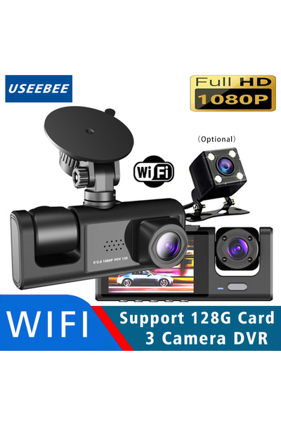 Choice6 كاميرا أمامية للسيارة مزودة بكاميرتين وواي فاي 32 جيجابايت، وكاميرا ث...