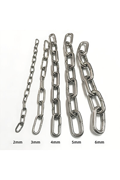 Choice1 سلسلة من الفولاذ المقاوم للصدأ، 5 مم، 1 متر، 2/3/4/5/6 مم، سلاسل معدن...