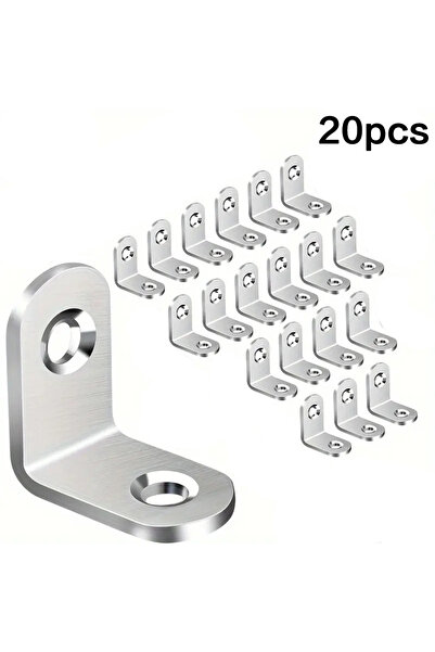 Choice مجموعة دعامات زاوية معدنية على شكل حرف L، 20 قطعة أو 40 قطعة، مناسبة ل...