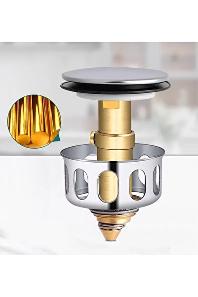 Choice 1pc Basin Drains Universal Metal Filter Valve Pop-up Drainer Waste Sto...