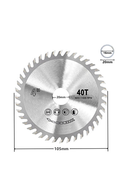 Choice محتويات العبوة: قرص قطع الخشب ذو شفرة منشار دائرية 4 بوصة 40 سنًا، مقا...