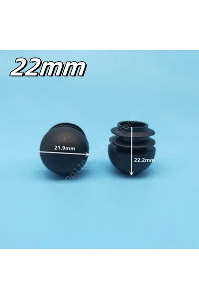 Choice 16 قطعة من سدادات الأنابيب البلاستيكية السوداء المستديرة مقاس 22 مم، 1...