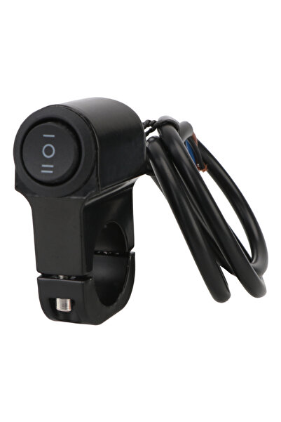 Choice مفتاح تشغيل مصباح أمامي للمقود مصنوع من سبائك الألومنيوم السوداء، زر ث...