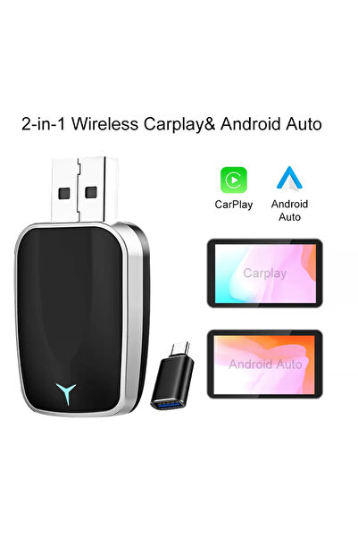 choice2 2in1-3 Carplay Android Auto 2 in 1 Wireless Adapter Carplay Adapter f...