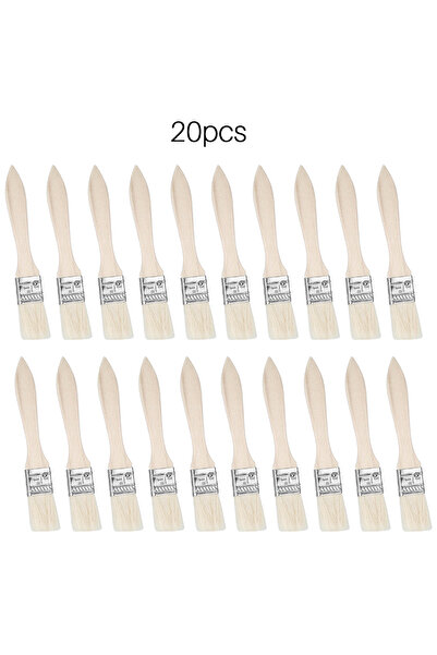 Choice 20pcs 10/20/30pcs short wooden handle art brushes, hog bristle brushes...