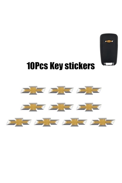 Choice 10 قطع - 18 مم ملصق شعار مفتاح السيارة عن بعد، مصنوع من الألومنيوم، لت...