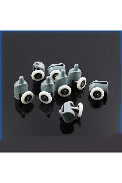 Choice3 بكرات/عجلات/مسارات غرف الاستحمام، رمادية اللون، 23 مم، 8 قطع، قطر 19/20