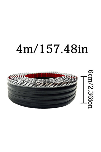 Choice7 شريط جانبي للسيارة من ألياف الكربون بطول 4 أمتار، مضاد للصدمات، ملصق ...