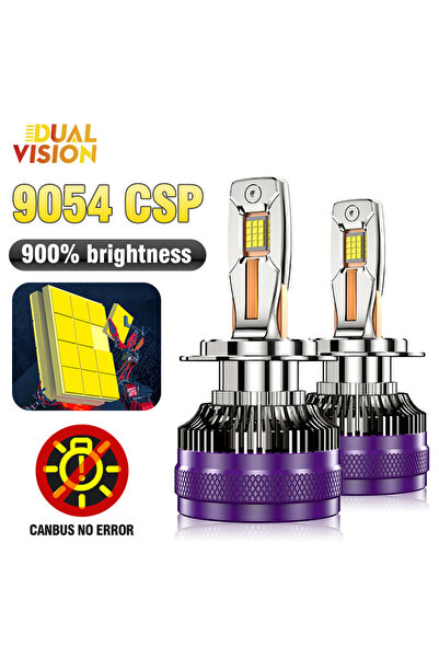 Choice1 مصابيح أمامية LED للسيارات H4 6000K أبيض بارد Dualvision H7 H8 H1 H4 ...