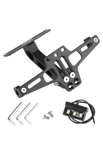 choice2 حامل لوحة ترخيص دراجة نارية سوداء، حامل مصباح إشارة الانعطاف الخلفي، ...