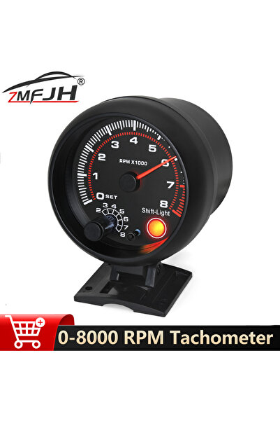 Choice Car Universal Tachometer Gauge 0-8000 RPM Tachometer With Shift light ...