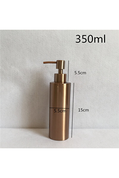 Choice زجاجة موزع صابون سائل ذهبي وردي سعة 350 مل، زجاجة جل، ستانلس ستيل 304،...