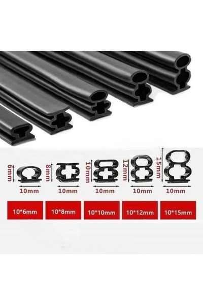 Choice شريط مانع للتسرب أسود اللون بطول 6 أمتار ومقاس 10×15 مم، مقاوم للعوامل...