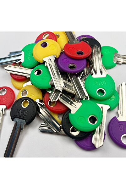 Choice 5 قطع/مجموعة مفاتيح منزلية فارغة، غطاء رأس ملون، فتحة مفتاح S فارغة