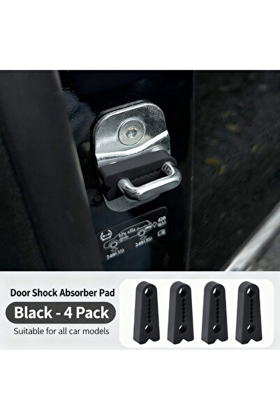Choice3 4 قطع من السيليكون الأسود لامتصاص الصدمات في أبواب السيارة، وسادة عاز...