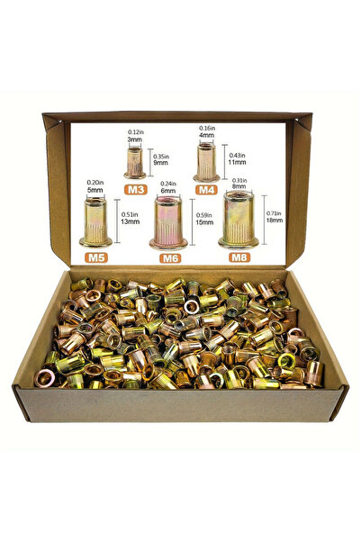 Choice4 70 قطعة من صواميل برشام M8، M3/M4/M5/M6/M8، معالجة سطحية مجلفنة، صوام...