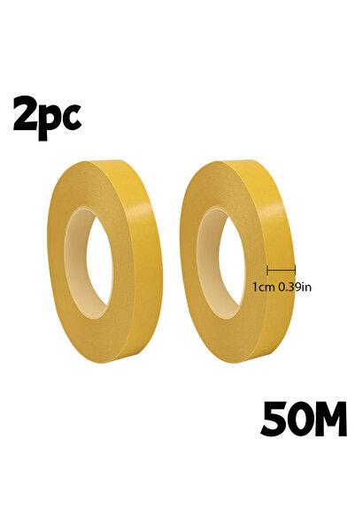 Choice5 شريط لاصق مزدوج الجوانب فائق الرقة، 10 مم × 50 م × 0.05 مم × قطعتين، ...