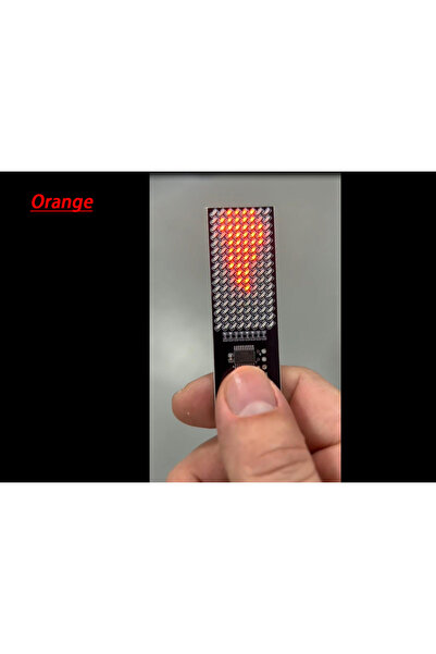 Choice orange Cyber Candle Light 8x16 LED Matrix Display Lamp Type-C USB Powe...