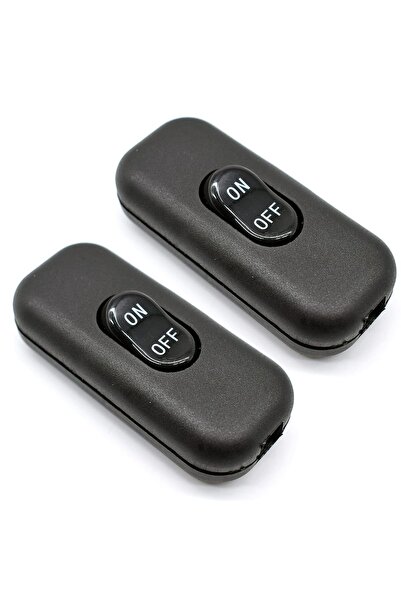 Choice مفتاحان سلكيان مدمجان، مفتاح تشغيل/إيقاف أسود بزر تغذية سلكي لمصباح طا...