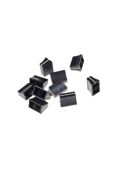 Choice Quality 10pcs Black Slide Potentiometer Mixer Fader Knob 19mmLx12mmW f...