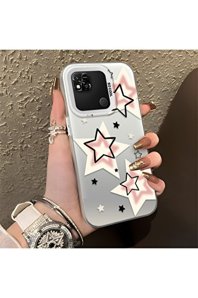 PATTERNOVA Redmi 9C Uyumlu Kırılmaz Silikon Sevimli Yıldız Desenli Baskılı Ka...