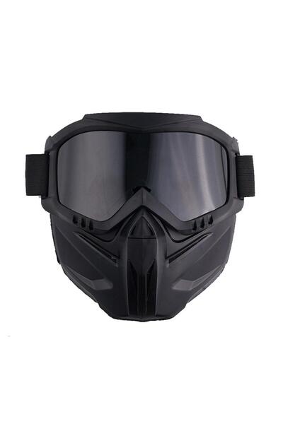 Choice نظارات واقية سوداء تغطي الوجه بالكامل، شفافة عالية الدقة، مقاومة للضبا...