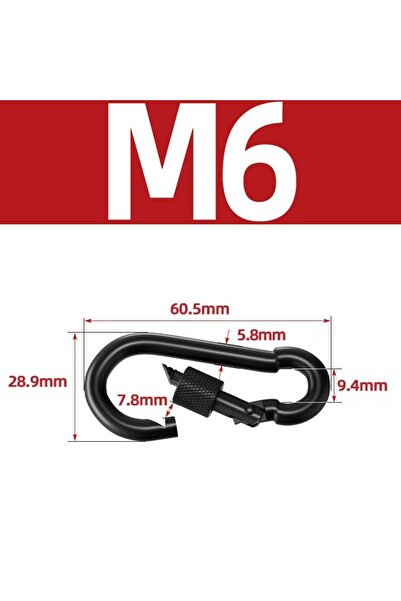 Choice خطاف كارابينر M6 قطعة واحدة، كارابينر للربط، كارابينر شديد التحمل، حلق...