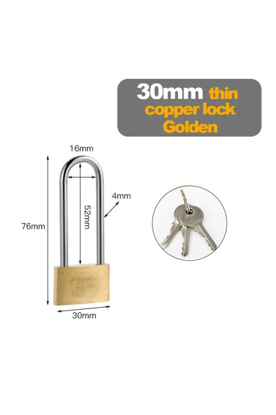 Choice3 أقفال ذهبية رفيعة وسميكة وطويلة بسمك 30 مم، وأقفال متنوعة لأبواب الخز...