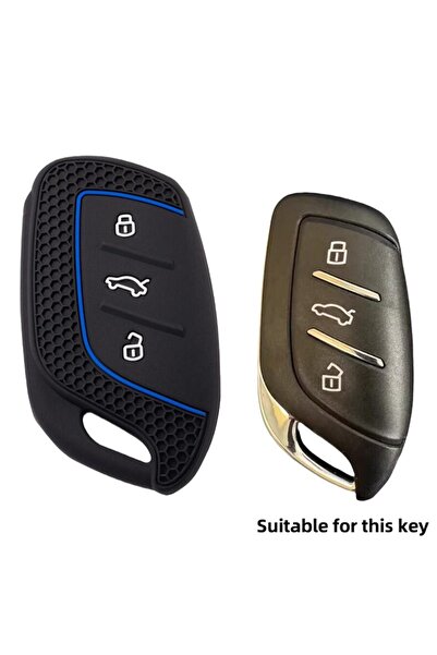 Choice غطاء مفتاح سيليكون بثلاثة أزرار من Blue Line لسيارة MG 4 2023 وMG4 Ev ...