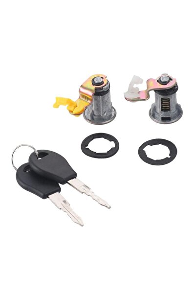 Choice قطعتان من أسطوانة قفل باب السائق والراكب (يسار ويمين) مع مفتاح 80600-0...