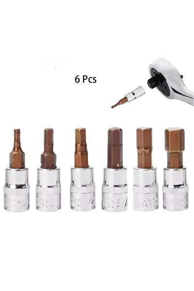 Choice 6Pcs 1/4 Inch Screwdriver Bit Socket Set Hex Screw Driver Bits H3-H8 S...
