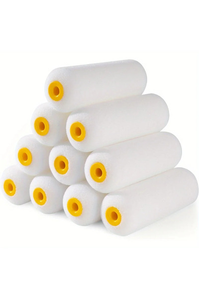 Choice 10pcs 10PCS 100mm Mini White Durable Foam Paint Roller Sleeves Paintin...