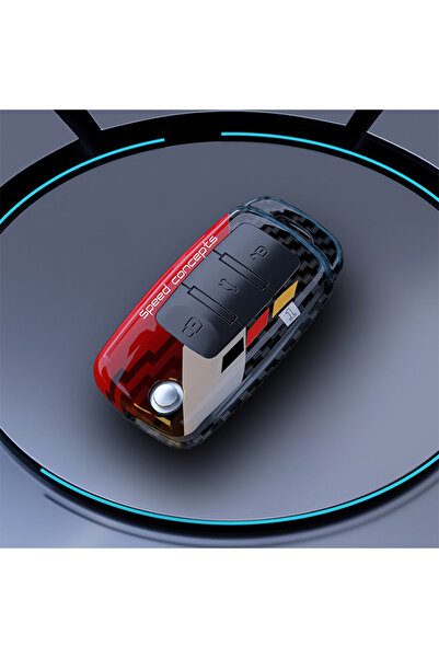 Choice5 carbon red shell Protect Car key shell For Volkswagen polo passat b5 ...