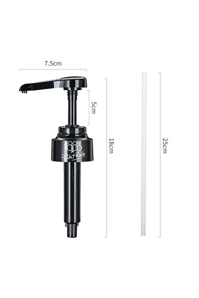 JETTING موزع شراب قهوة سوداء سعة 1 لتر، مضخة شراب، موزع سائل أسود لشراب مونين...