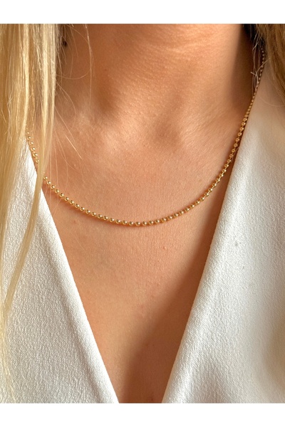 YOUES JEWELRY 316l 45 cm Zincir Kolye 14 K ALTIN RENK Çelik CM VİP SERİ Lüx R...