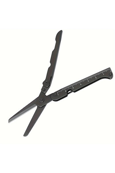 Choice Black Stainless Steel Folding Scissors Outdoor Multifunctional Tool Po...