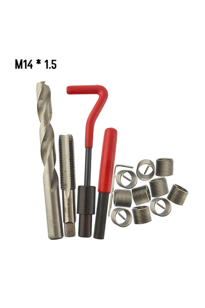 Choice طقم إصلاح الخيوط المترية M12x1.5 مكون من 15 قطعة، يتضمن أدوات إصلاح ال...