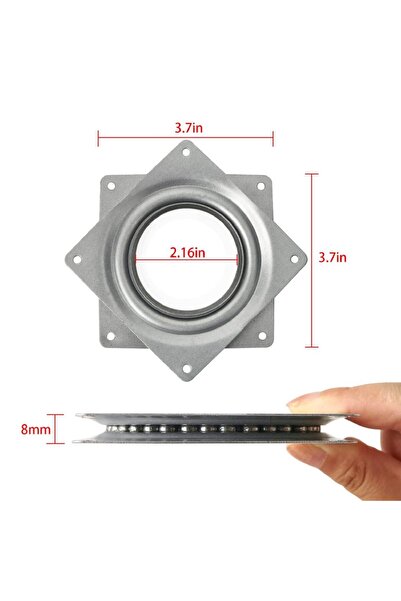 Choice قرص دوار معدني شديد التحمل بقطر 4 بوصات، يدور 360 درجة، مزود بمحمل دوا...