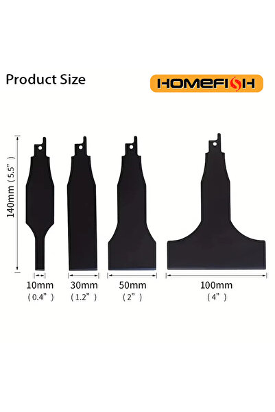 Choice 4PCS Heavy Duty Reciprocating Saw Blade Set for Steel Tile Putty Remov...