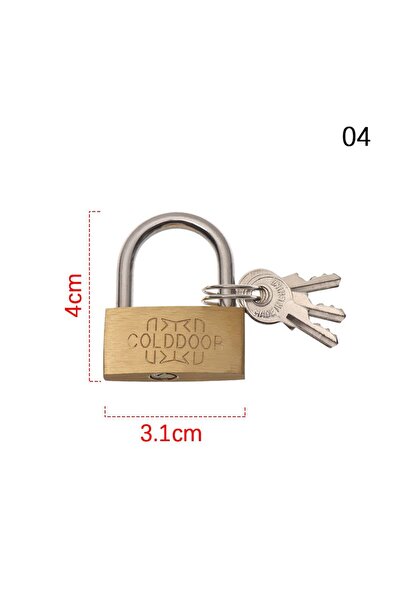Choice4 3.1x4cm New Copper Lock with 2Keys Brass Padlock Luggage Case Padlock...
