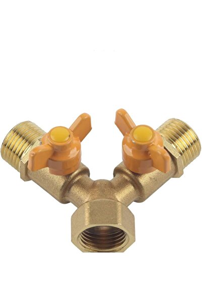 Choice 1 Brass Y Valve Durable 2 Way Y Shape Connectors Water Splitter