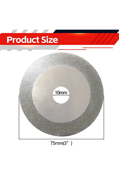 Choice أقراص قطع ماسية 10 مم، 75 مم، 1.0 مم، 5 قطع، 1/3/5 قطع، 75 مم، عجلة تج...