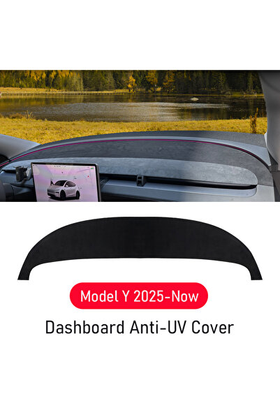 Choice غطاء لوحة القيادة من جلد الغزال الواقي من الشمس لسيارة تسلا موديل Y من...