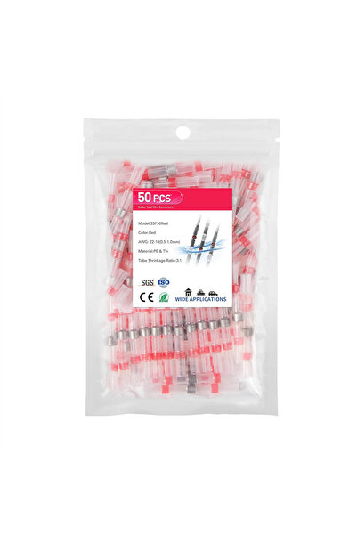 Choice1 50pcs 100PCS Heat Shrinkable Wire Connectors SST Waterproof Sleeve AW...