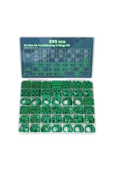 Choice علبة مانع تسرب حلقات دائرية مكونة من 595 قطعة، 42 شبكة، لضاغط مكيف هوا...