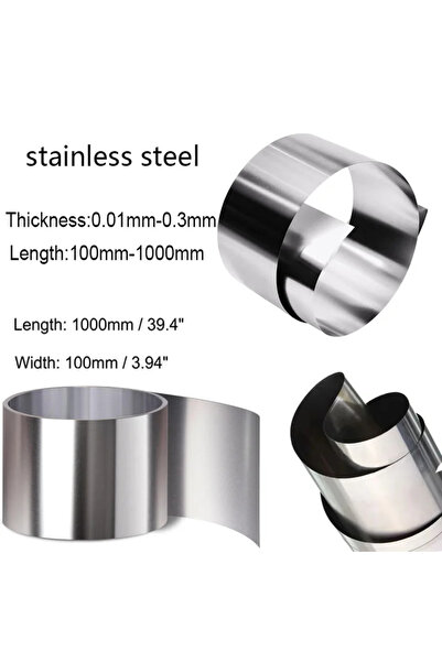 Choice12 0.2x10x1000mm Stainless steel 1Pcs 304 Stainless Steel Strip Coil Sh...